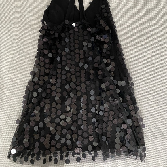 H&M Black Sequin Slip Dress - Size 4 - Picture 3 of 6